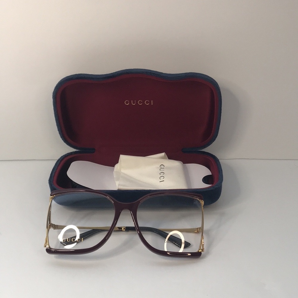 New - GUCCI WOMENS SQUARE TRANSPARENT SUNGLASSES GG0592S-003 - Picture 10 of 14